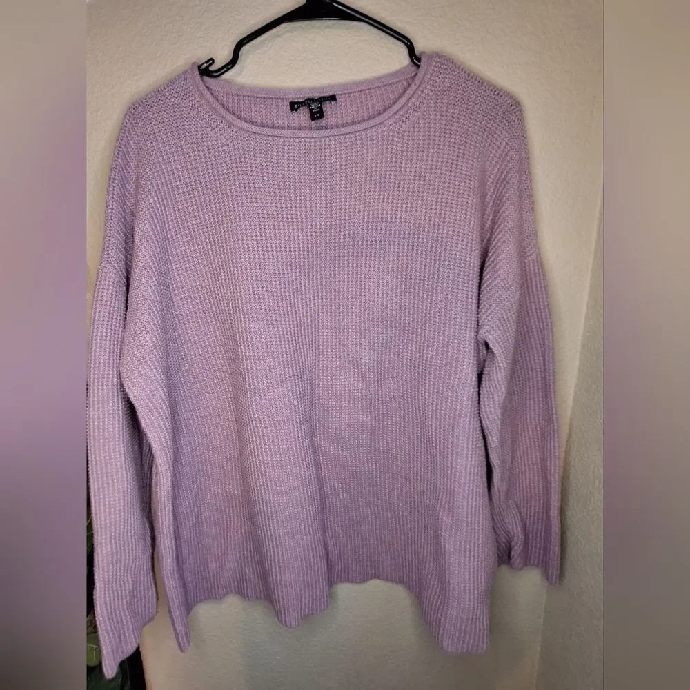 Eileen fisher knit sweater large pink/purple large